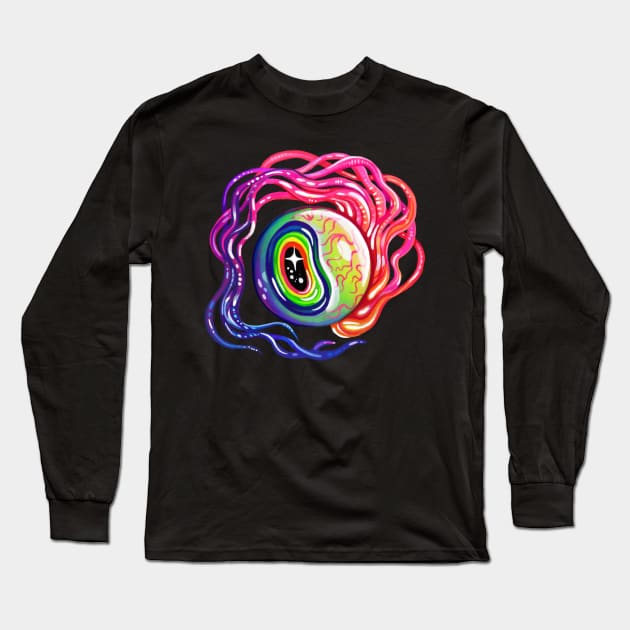 Rainbow Eyeball Long Sleeve T-Shirt by Bethaliceart